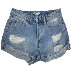H&M Distressed Denim Shorts Sz 6